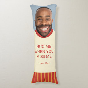 Coussins Longs Cadeau drôle petite amie personnalisé visage petit