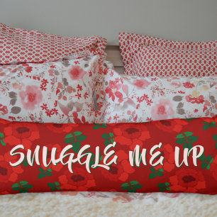 Coussins Longs Cadeau pour petite amie Roses Rouges Câline Moi