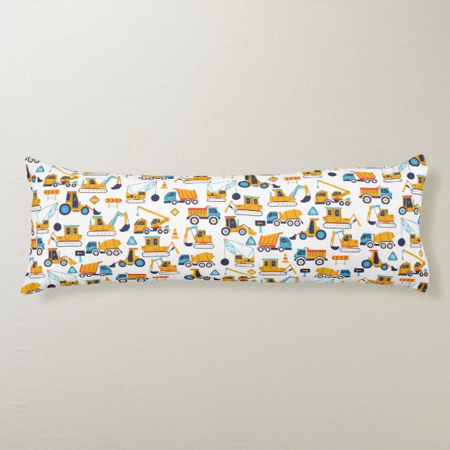 Coussins Longs Camions de pompage de construction pour enfants Mo (Devant)