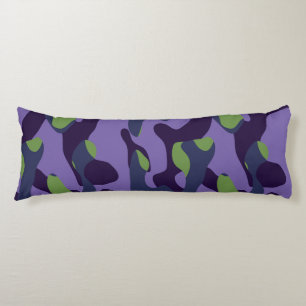 Coussins Longs Camouflage abstrait vert violet et bleu