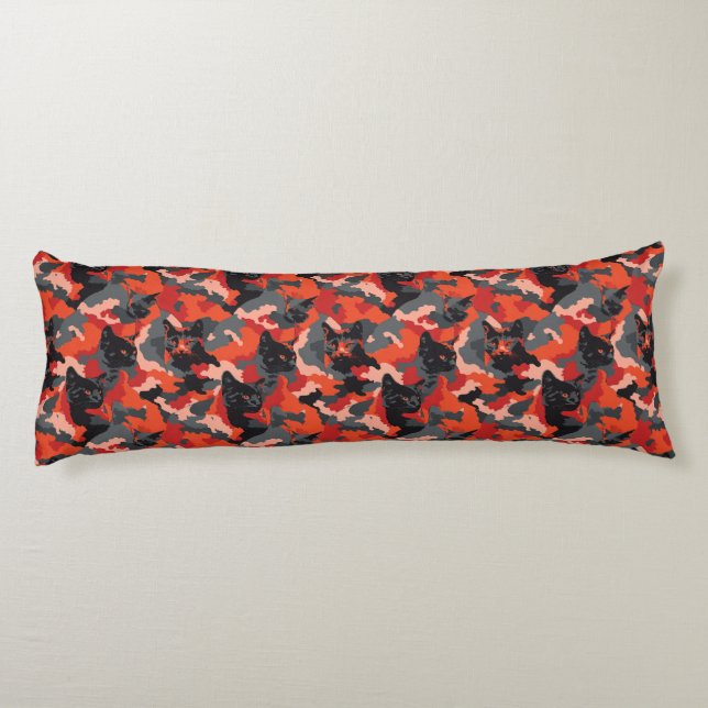 Coussins Longs Camouflage de chat Botanique Décor côtier Timeless (Dos)