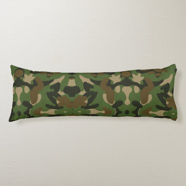 Coussins Longs Camouflage Green (Devant)