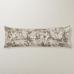 Coussins Longs Camouflage numérique de style beige du désert
