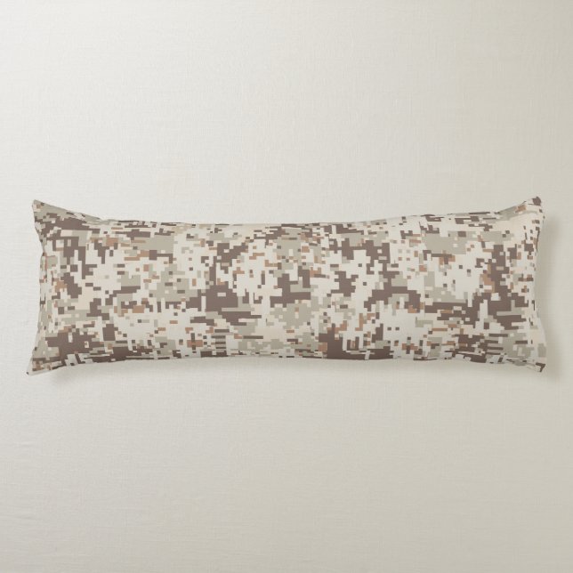 Coussins Longs Camouflage numérique de style beige du désert (Devant)