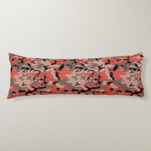 Coussins Longs Camouflage rouge et Brown, Armée
