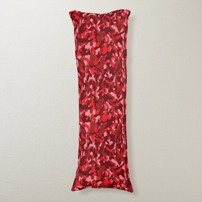 Coussins Longs Camouflage Saumon Rouge  (Devant (Vertical))