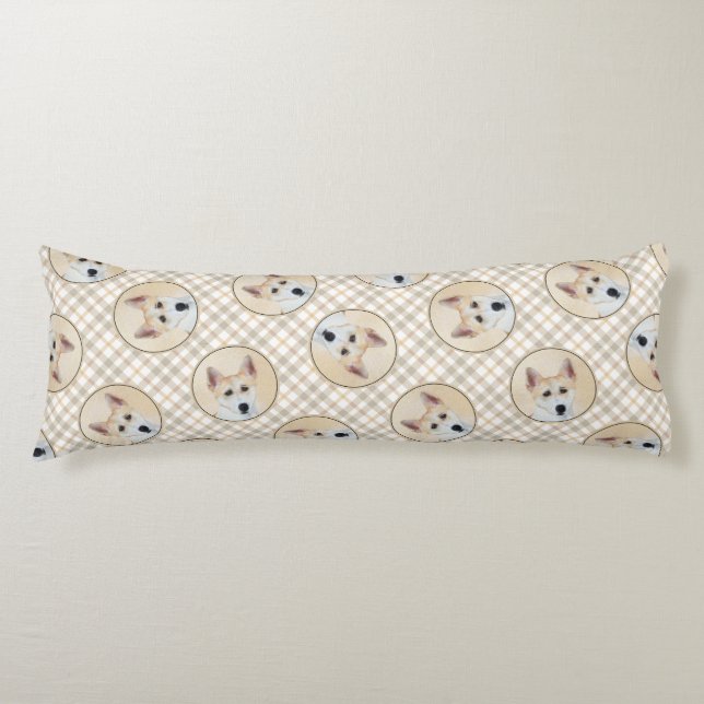 Coussins Longs Canaan Dog Peinture mignonne Original Animal Chien (Devant)