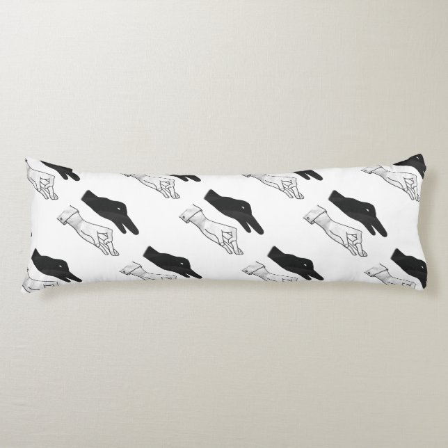 Coussins Longs Canard Silhouette main (Devant)
