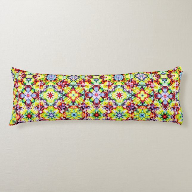 Coussins Longs Carrelage méditerranéen, Carreaux d'encre d'alcool (Devant)