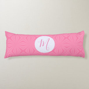 Coussins Longs Carrés ondulés rose clair Personnaliser Initiale