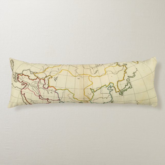 Coussins Longs Carte simple Asie (Devant)