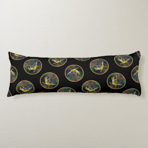 Coussins Longs Cèdre cire Songbird Photo originale Oiseau sauvage