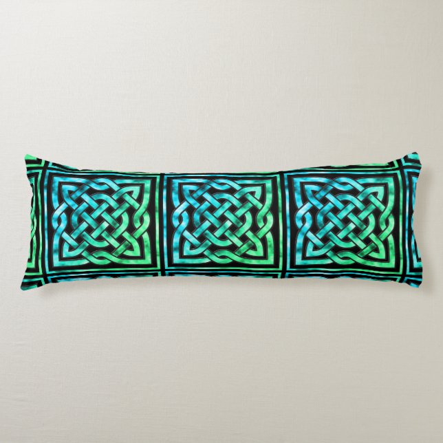 Coussins Longs Ceinture celtique - Oreiller de corps bleu Carré (Devant)
