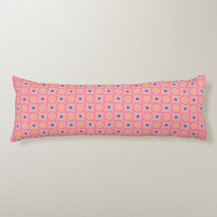 Coussins Longs Cercle de verrouillage rose moderne du milieu du s