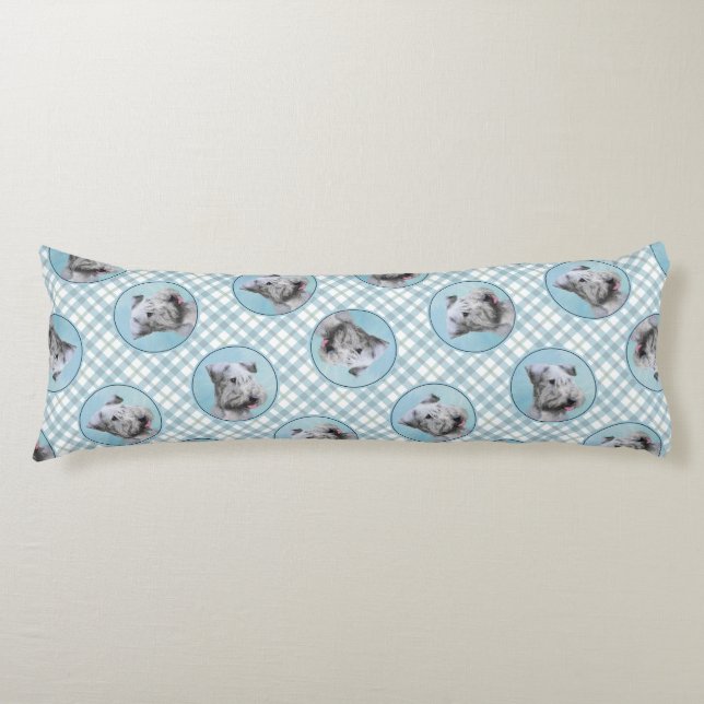 Coussins Longs Cesky Terrier Peinture Cute Original Animal de Com (Devant)