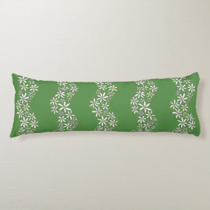 Coussins Longs Chaîne de marguerite Fleur laide rayures blanc ver