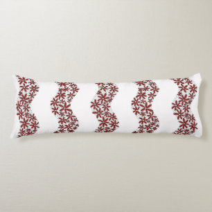 Coussins Longs Chaîne de marguerite Fleur laide rayures rouge