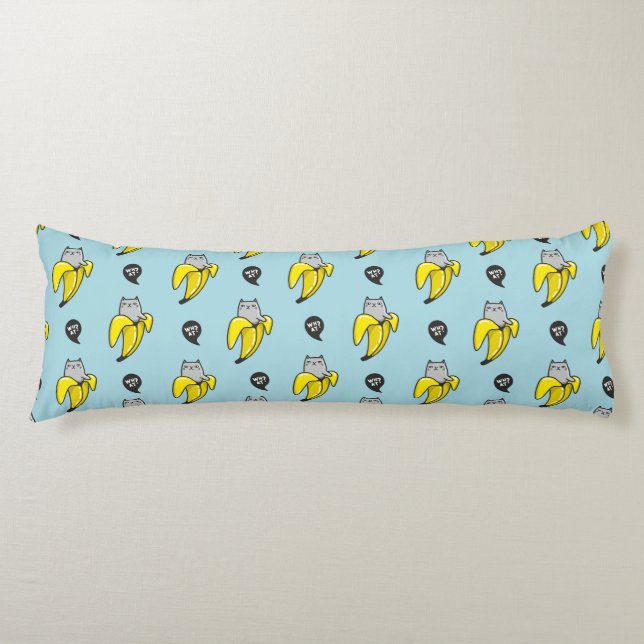 Coussins Longs Chat en banane (Devant)
