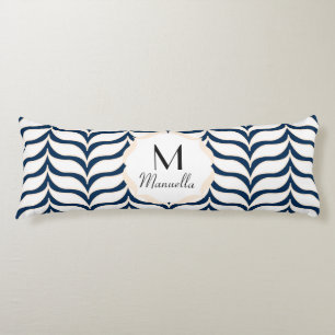 Coussins Longs Chevrons Tan Blanc Courbé Monogramme