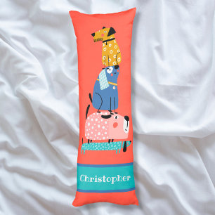 Coussins Longs Chiens amusants