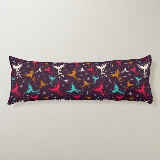 Coussins Longs Chiffre motif d'oiseaux de Phoenix (Devant)