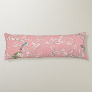 Coussins Longs Chinoiserie rose