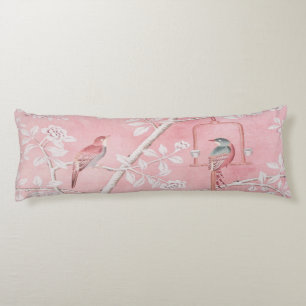 Coussins Longs Chinoiserie rose