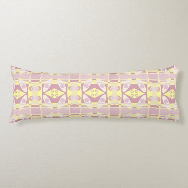 Coussins Longs Chintz bohème 104 Pastel Jaune Dusty Rose (Devant)