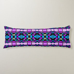 Coussins Longs Chintz bohème 48 bleu violet noir