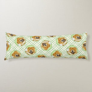 Coussins Longs Chow Chow Peinture Rouge Roux Cute Chien original