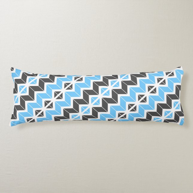 Coussins Longs Ciel moderne bleu gris foncé Sonnerie géométrique (Devant)