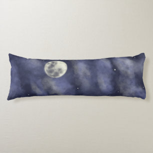 Coussins Longs Ciel nocturne pleine lune