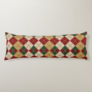 Coussins Longs Classique, motif argyle Noël/hiver