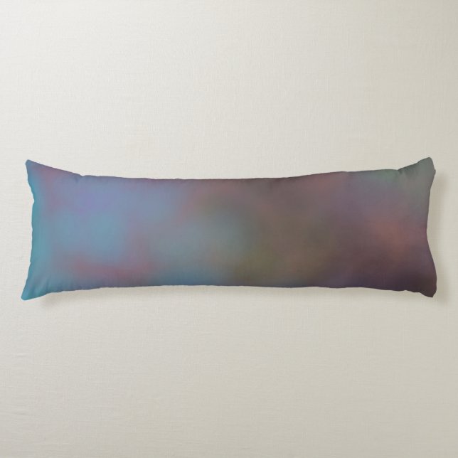 Coussins Longs Cloud gris turquoise et violet abstrait (Devant)