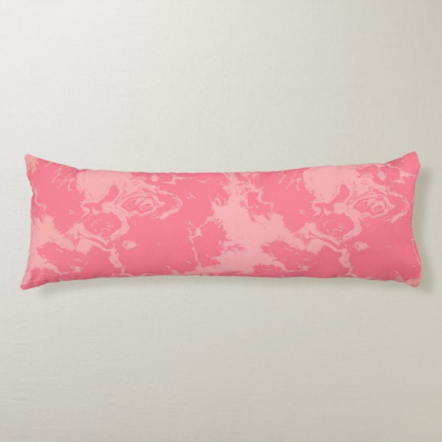 Coussins Longs Cloud marbré rose abstrait (Devant)