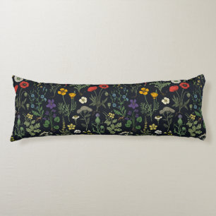 Coussins Longs Collage de fleurs sauvages