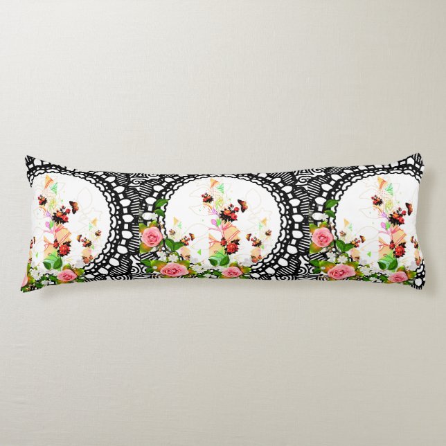 Coussins Longs Collage vintage (Devant)