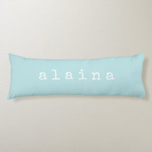 Coussins Longs Conception de nom minimaliste simple bleu personna