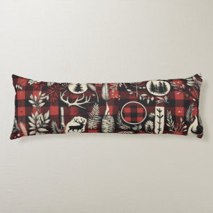 Coussins Longs Confort de chalet douillet – Plaid de buffle rouge