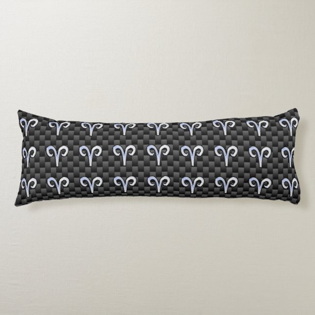 Coussins Longs Connexion Zodiac Aries au style fibre de carbone (Devant)