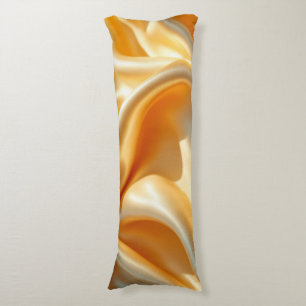 Coussins Longs Corps Oreiller Or Satin Soie