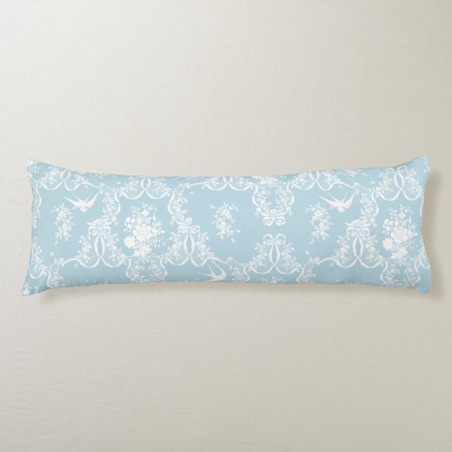 Coussins Longs Corps Pillow Willa Toile En vichy aqua (Devant)