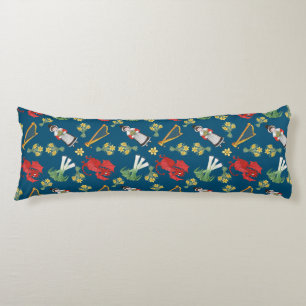 Coussins Longs Costume gallois et Emblèmes sur l'oreiller bleu