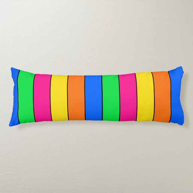 COUSSINS LONGS COULEURS FLUORSCENT NEON CLAIR TENDANCE STRIPES RO (Devant)