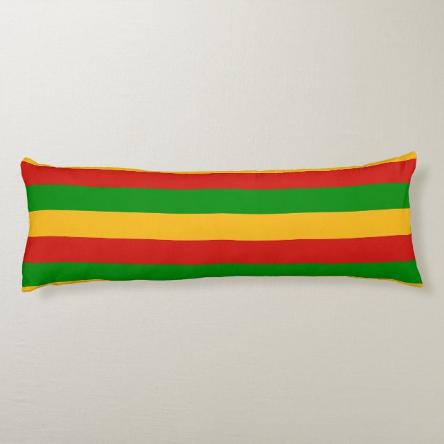 Coussins Longs COULEURS RASTAFARI + vos idées (Dos)