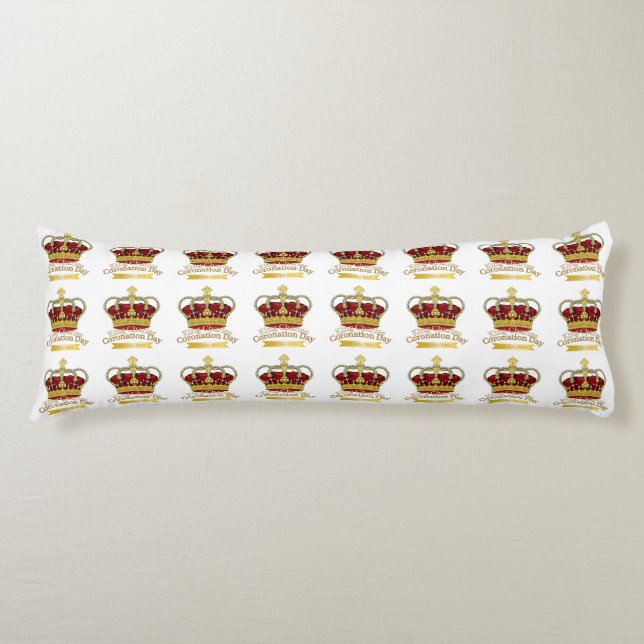 Coussins Longs Couronne du jour du couronnement (Devant)