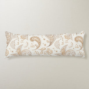 Coussins Longs Crème Marron Bohème Bohémien