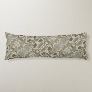Coussins Longs Crème verte d'olive gris Abstrait Camo