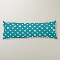 Crochets blancs sur turquoise