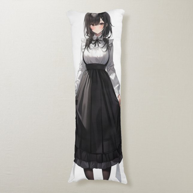 Coussins Longs Cute Anime Maid (Devant (Vertical))